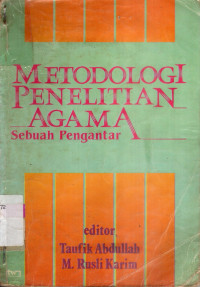 Metodologi Penelitian Agama: Sebuah Pengantar