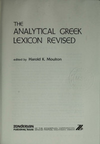 The Analytical Greek Lexicon Revised (Ref)