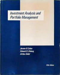 Investment Analysis (J.B. Cohen)-Ref and Portfolio Management 5th ed