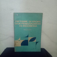 Pietisme di Eropa dan Pengaruhnya di Indonesia-C. Hartono