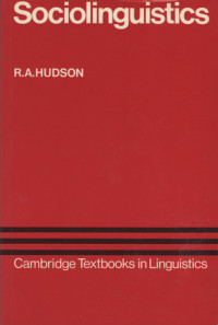 Sociolinguistics-R.A. Hudson