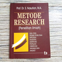 Metode Research (Penelitian Ilmiah) - S. Nasution