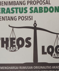 Image of Menimbang proposal Erastus Sabdono tentang posisi theos - logos