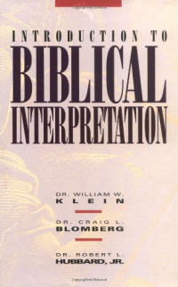 Introduction To Biblical Interpretation