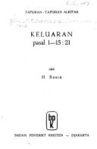 Kitab Keluaran 1-15:21 - Tafsiran Alkitab