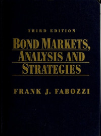 Bond Markets Analysis and Strategies-F.J. Fabozzi 2nd ed